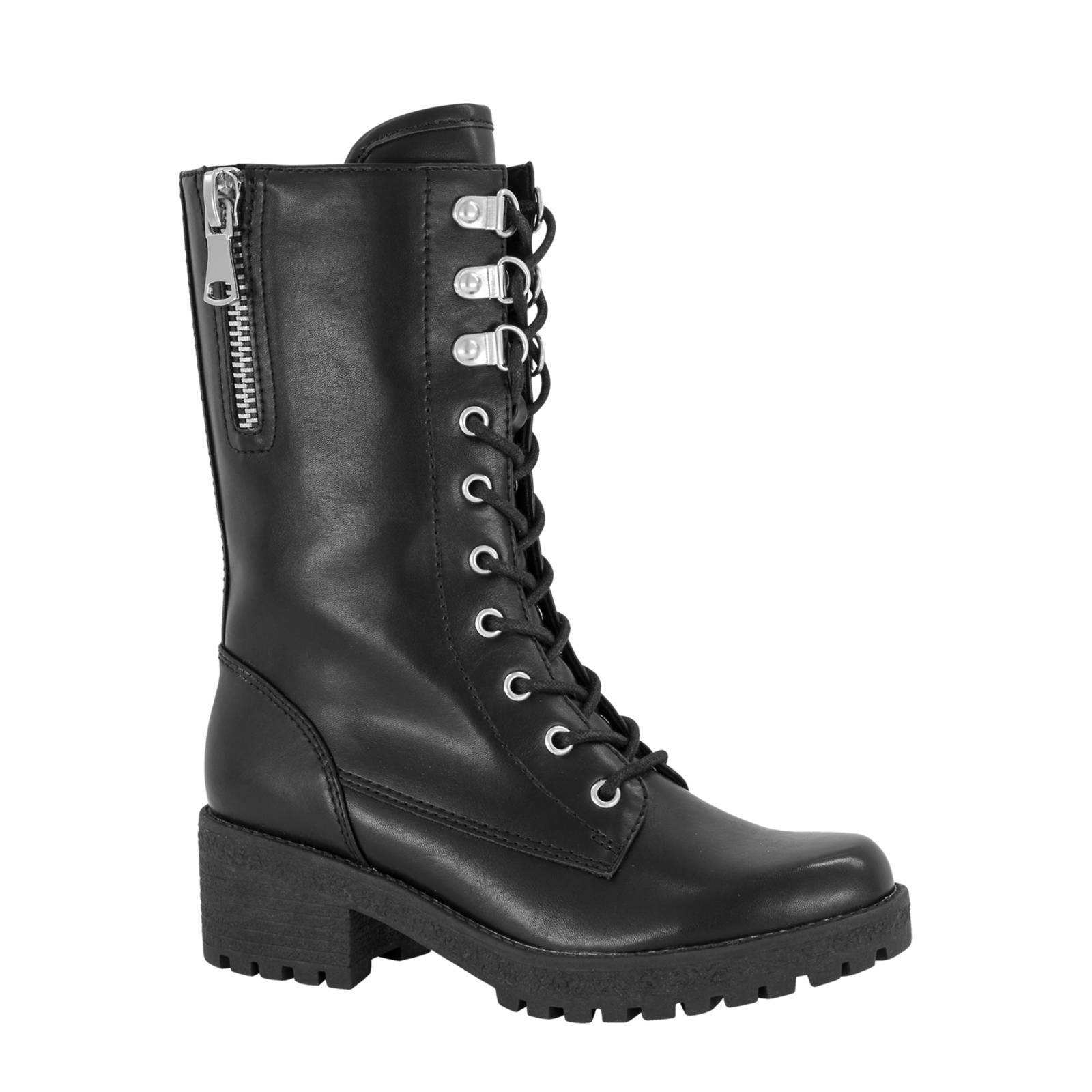 Graceland veterboots zwart | wehkamp