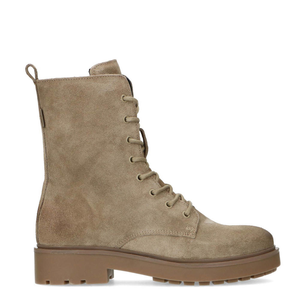 Manfield   suède veterboots taupe
