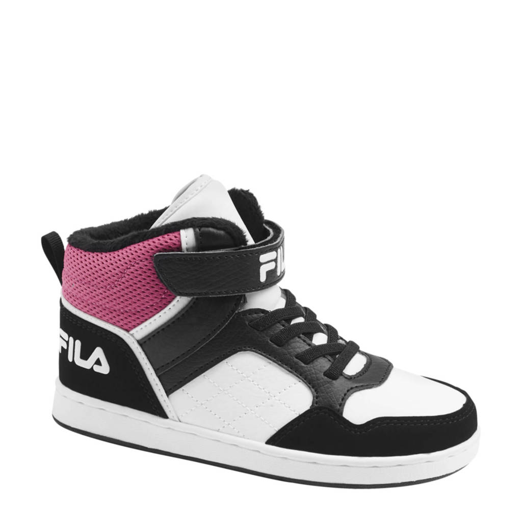 hoge sneakers zwart/wit/roze | wehkamp