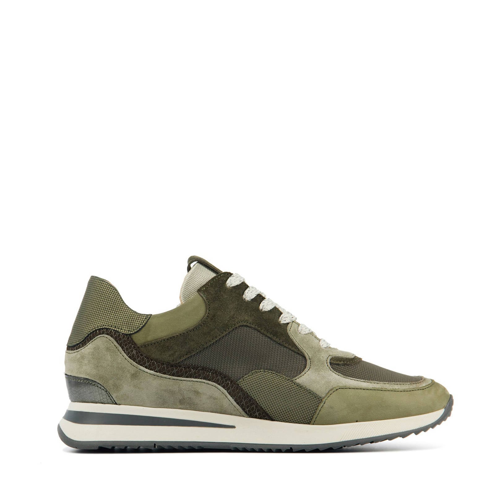 VIA VAI Sneaker CELINA JACE Grijs Suede Combi - Bormans Modeschoenen