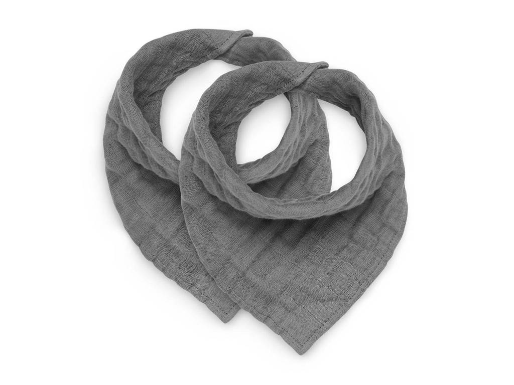 Jollein bandana slab wrinkled cotton - set van 2 storm grey