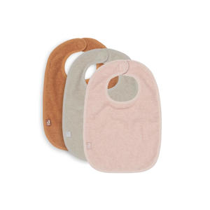 slab badstof - set van 3  pale pink/nougat/caramel
