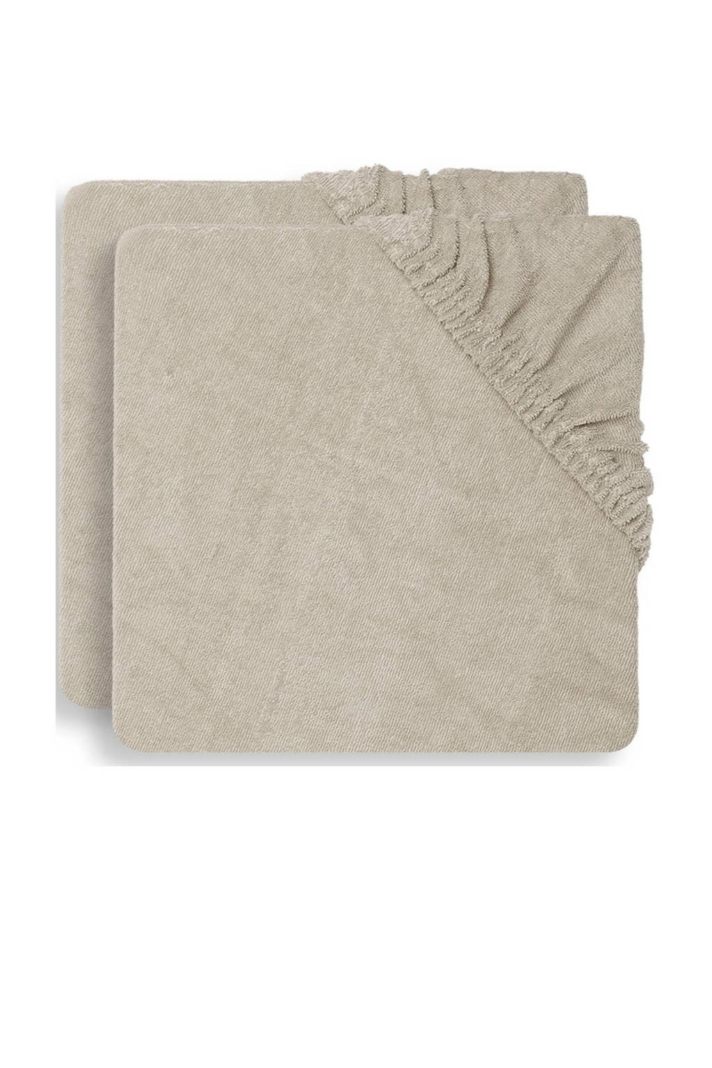 Jollein aankleedkussenhoes badstof 75x85cm - set van 2 nougat, Nougat