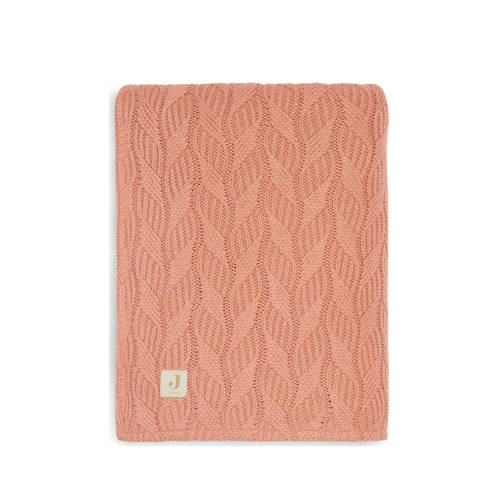 Jollein baby ledikantdeken 100x150cm Spring knit rosewood/coral fleece afbeelding
