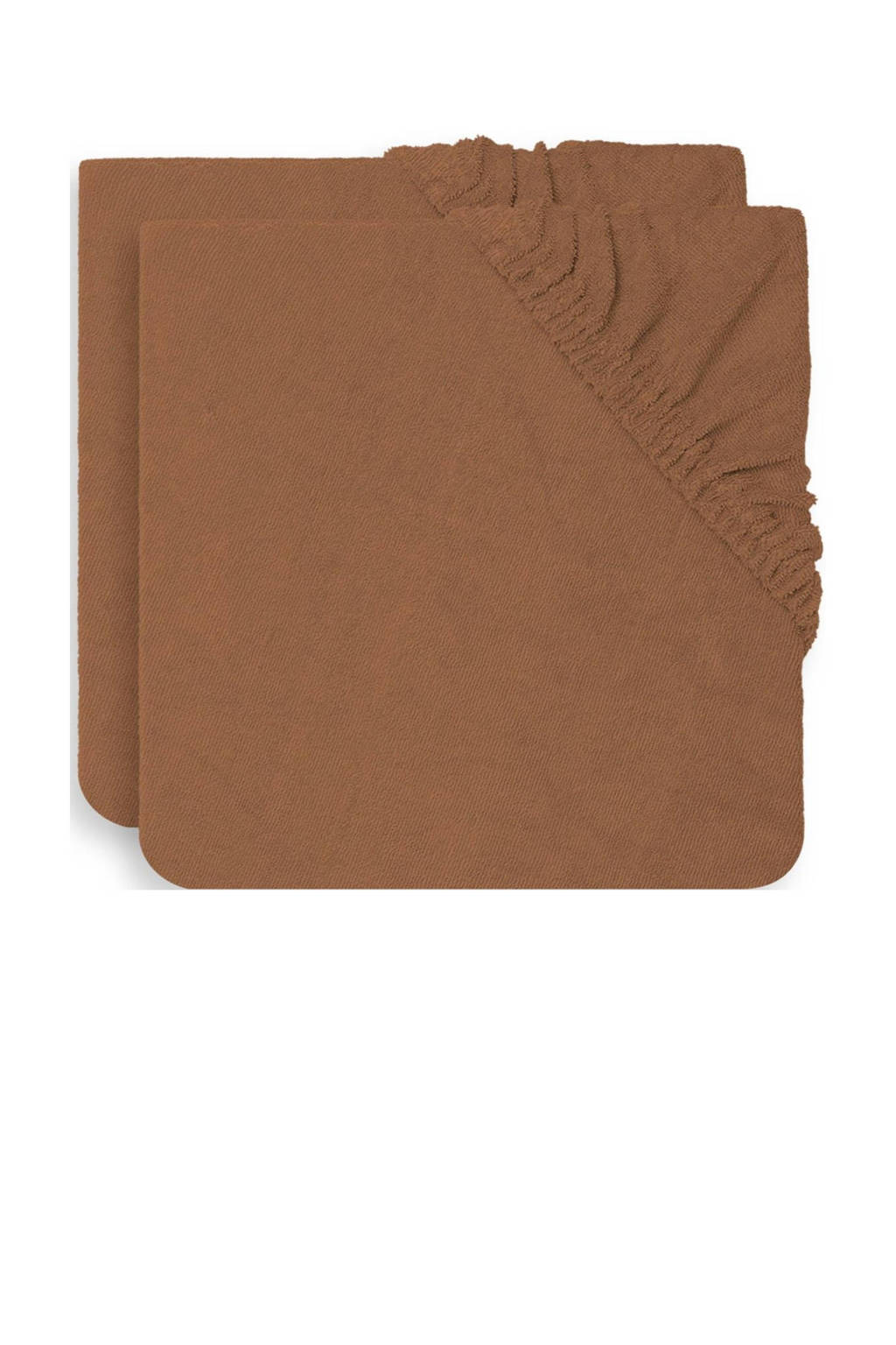 Jollein aankleedkussenhoes badstof 75x85cm - set van 2 caramel, Caramel