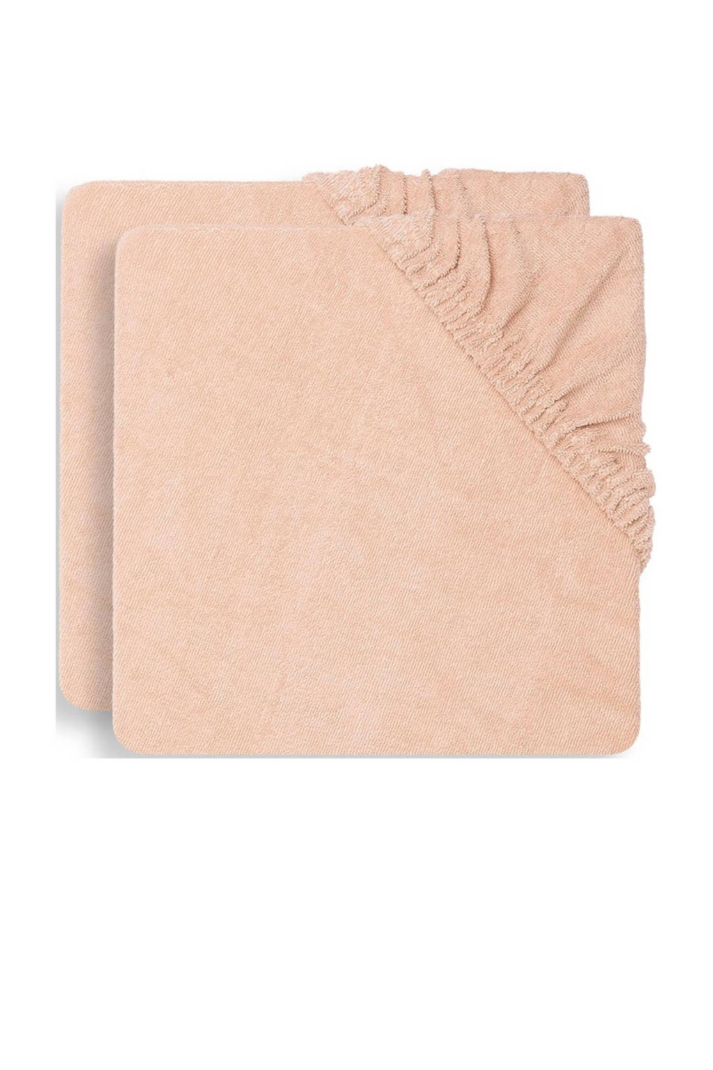 Jollein aankleedkussenhoes badstof 75x85cm - set van 2 pale pink, PALE PINK
