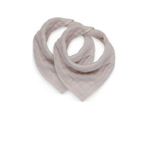 bandana slab wrinkled cotton - set van 2 nougat