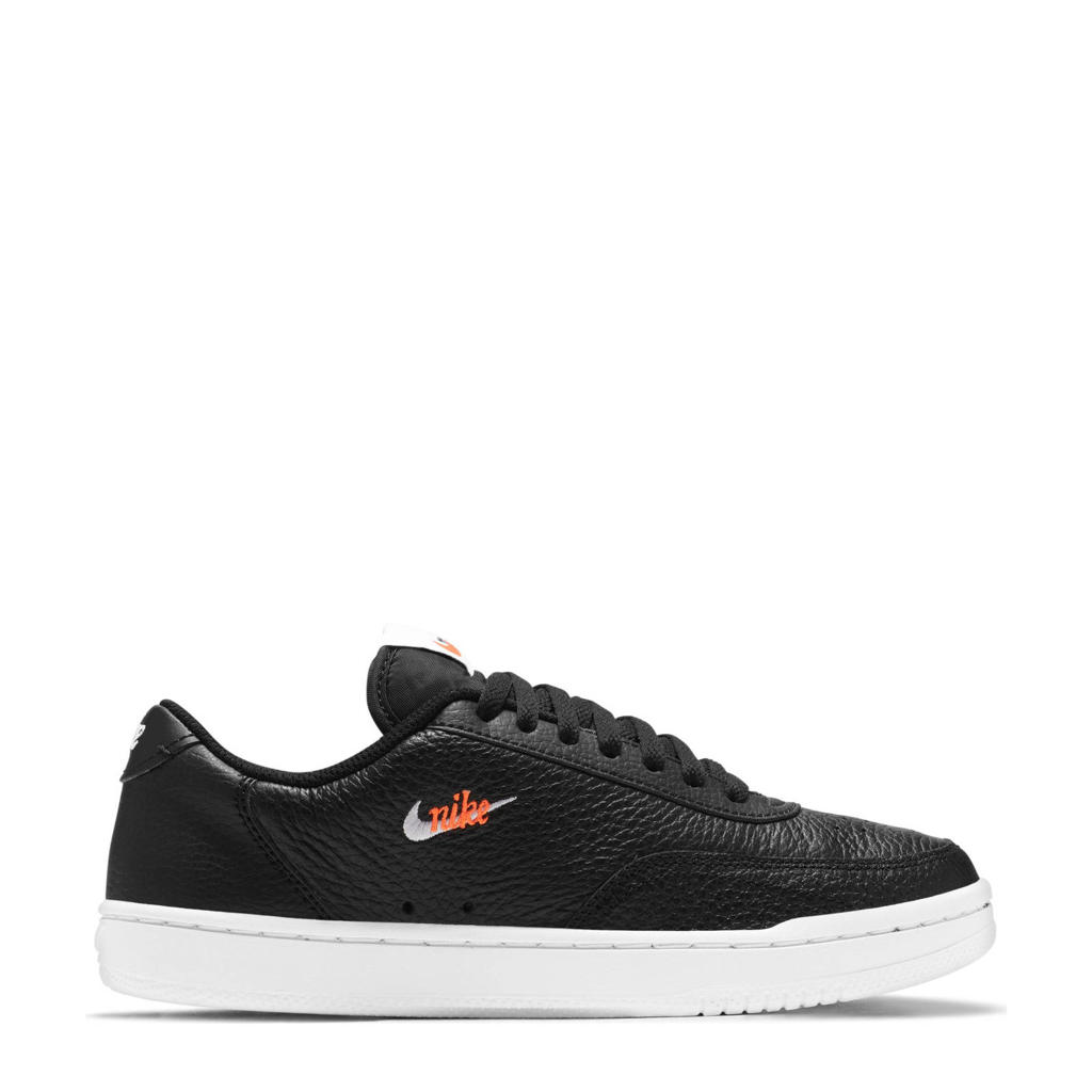 Nike Court Vintage Premium  leren sneakers zwart/wit/oranje