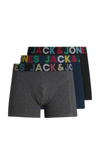 JACK & JONES boxershort JACPHILLIP (set van 3), Donkergrijs/donkerblauw/zwart
