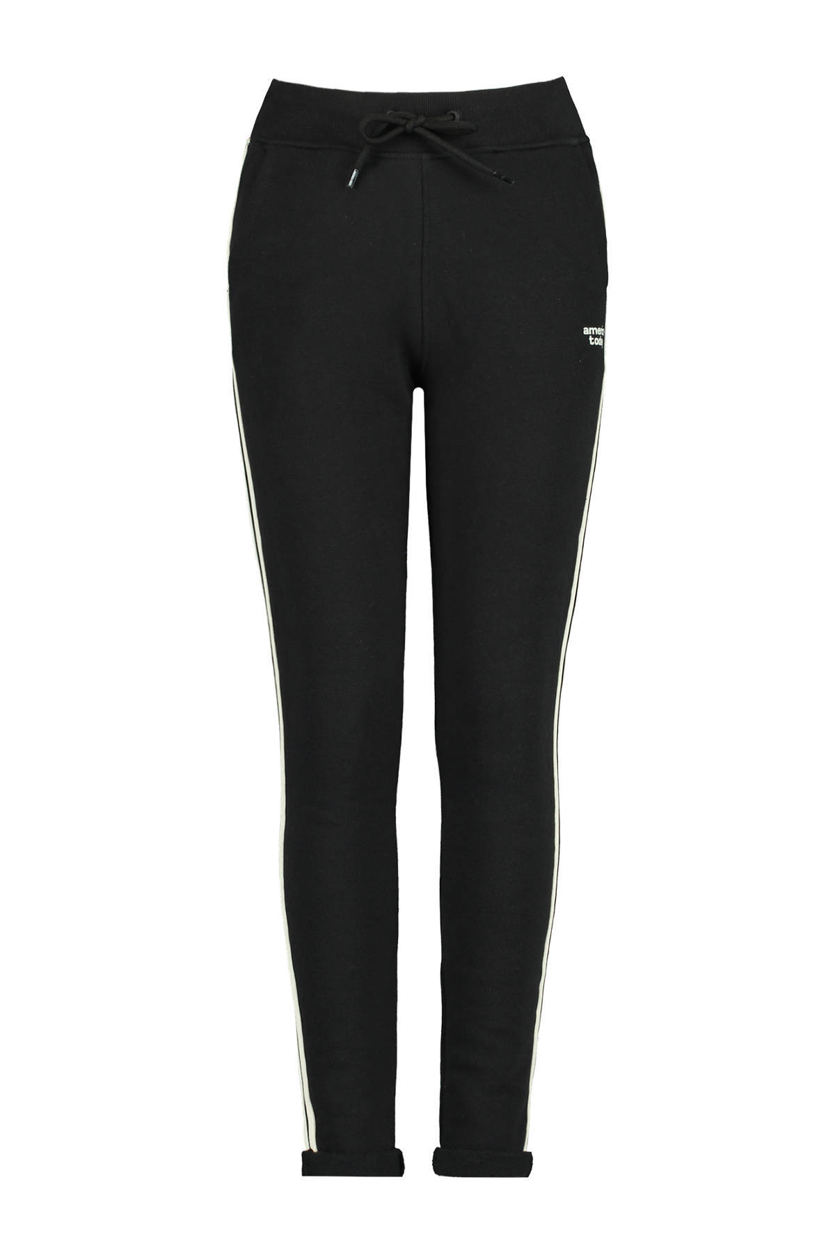 America Today Junior joggingbroek Celina met zijstreep zwart/wit online kopen