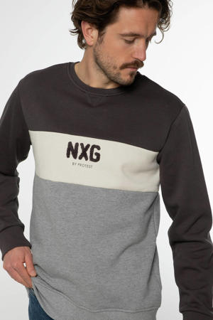 sweater Oregony donkergrijs/ecru/grijs