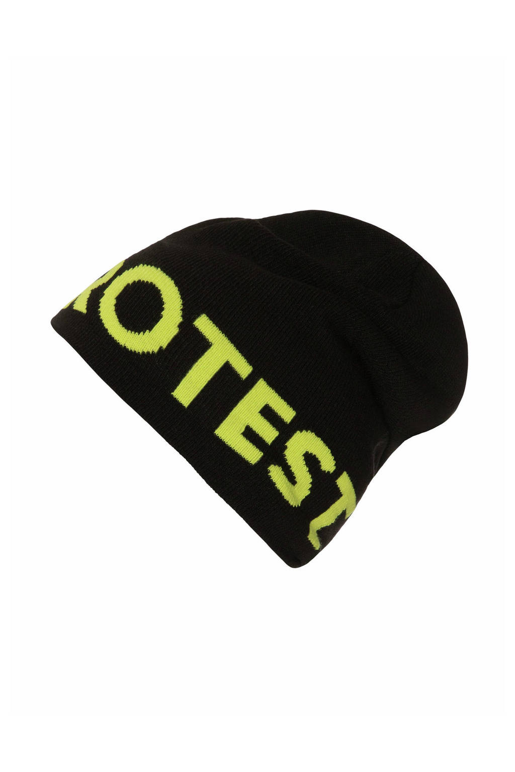 Protest muts Burham 21 zwart/limegroen, Lime Rocks