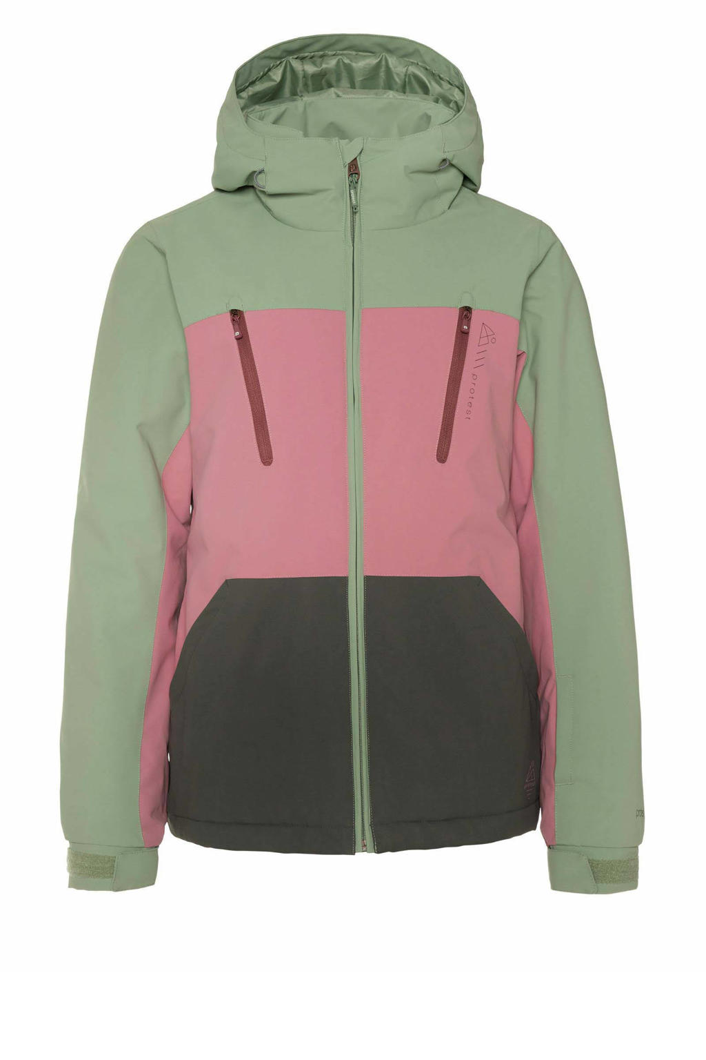 Protest ski-jack Baow groen/roze