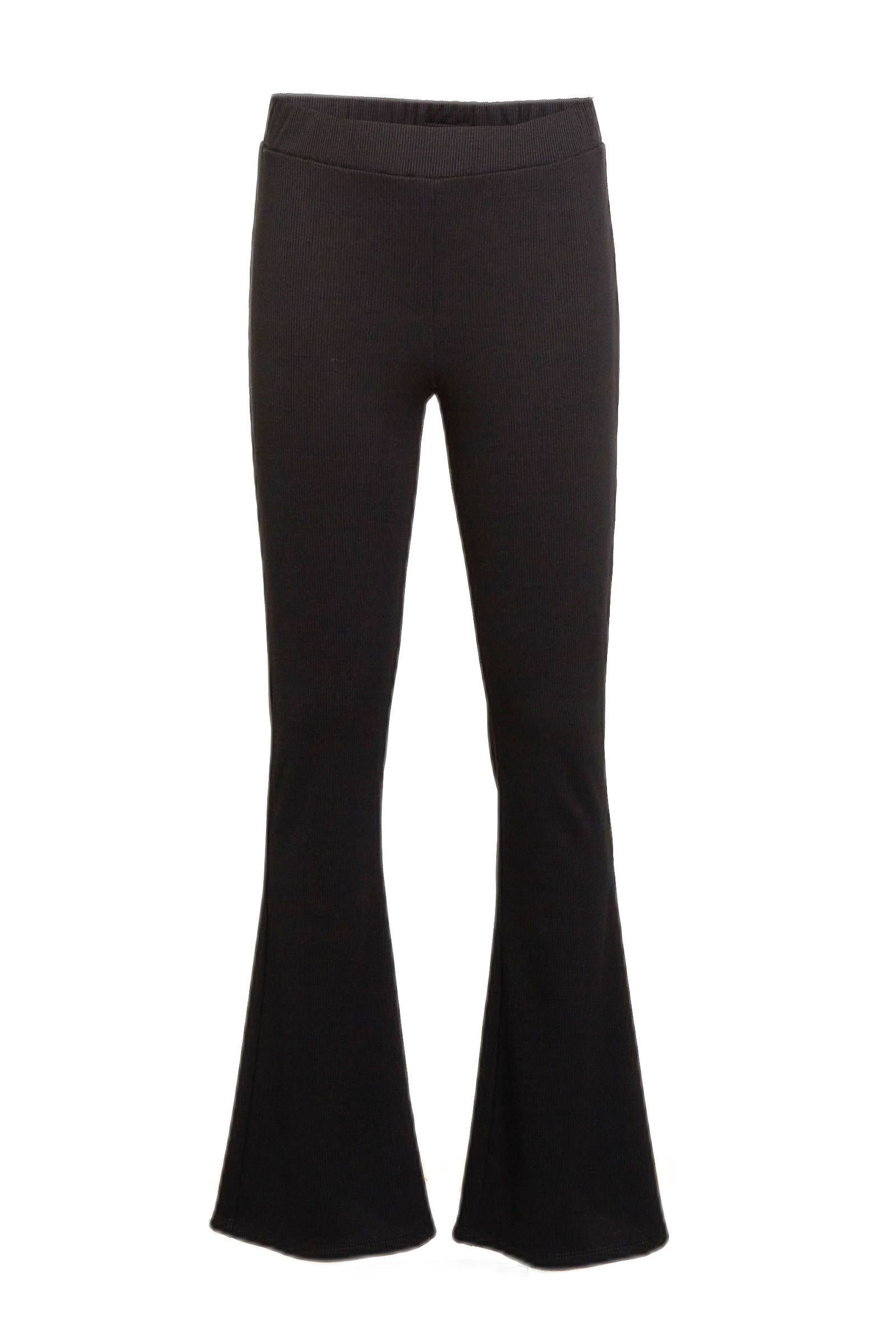 Garcia flared broek met textuur zwart | wehkamp