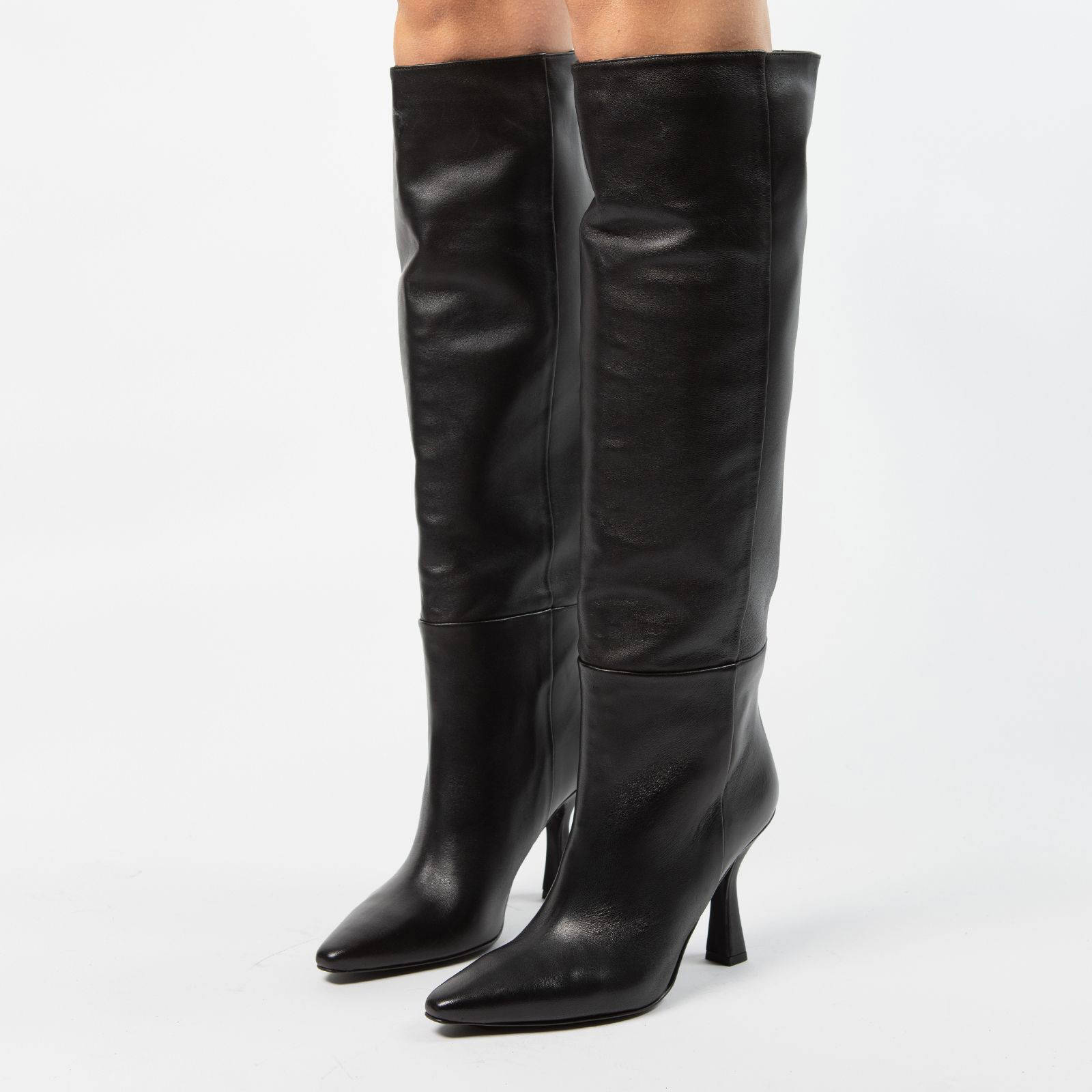 Sacha hoge leren laarzen zwart | wehkamp