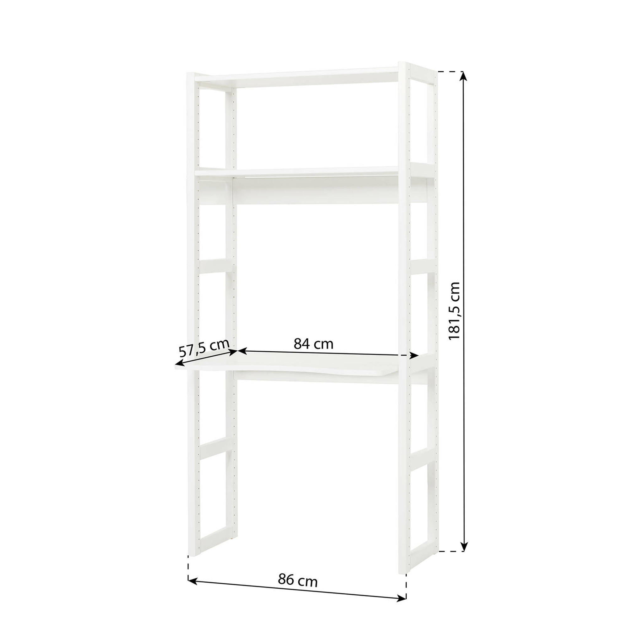 Hoppekids kinderbureau - opbergkast Storey (80 cm) - Afbeelding 4