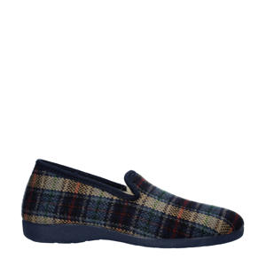 geruite pantoffels blauw/multi
