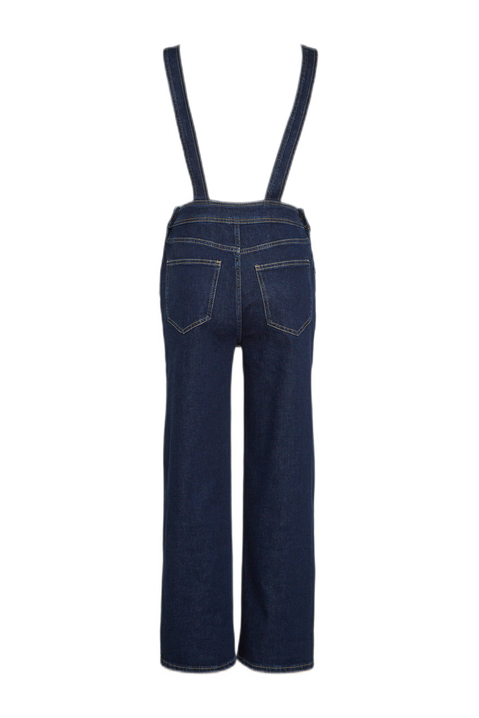LOLALIZA straight fit spijker tuinbroek dark denim | wehkamp