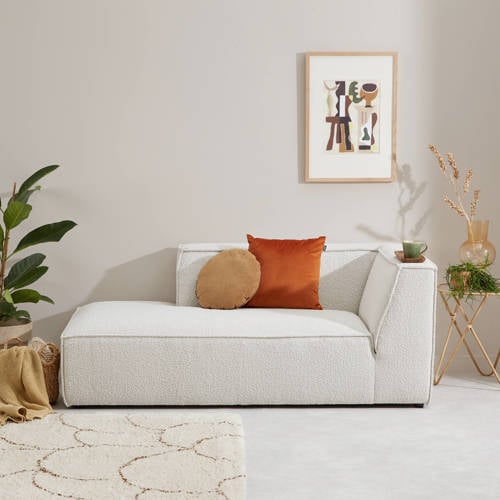 NOUS Living chaise longue links Newton - Crème bouclé