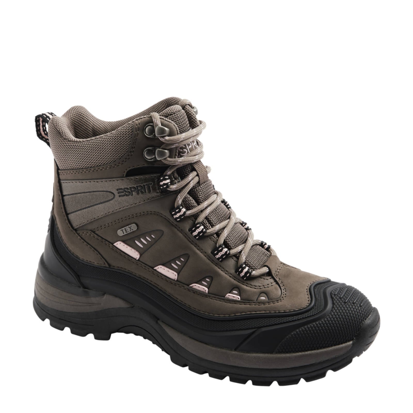 ESPRIT wandelschoenen grijs/bruin | wehkamp