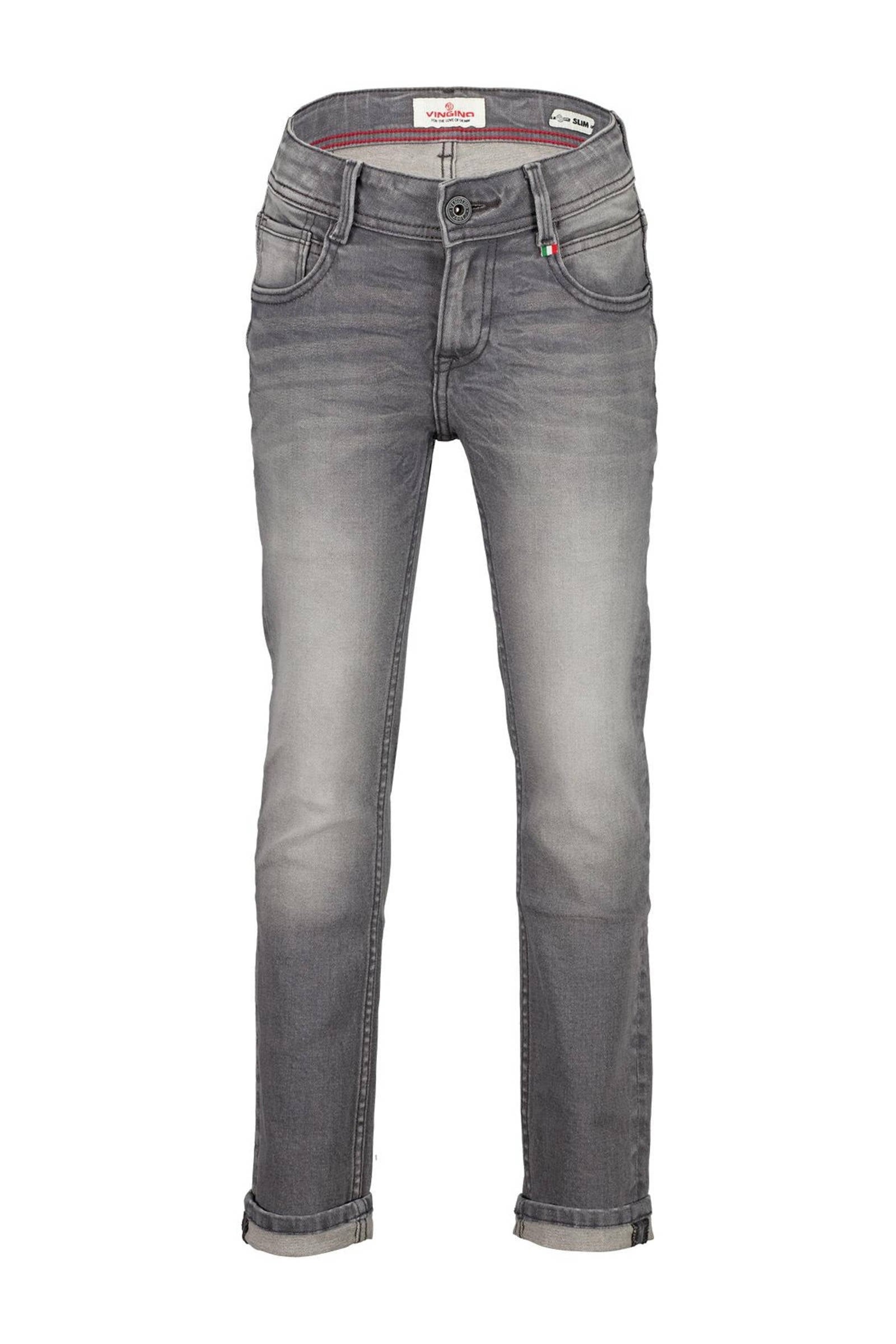 Vingino slim fit jeans Danny mid grey | wehkamp