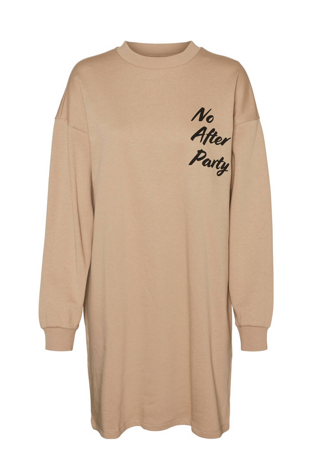 NOISY MAY T-shirtjurk NMHANGOVER met tekst bruin, Bruin