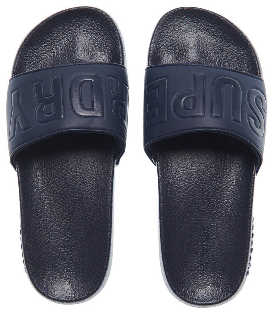 Superdry Sport Code Core Pool Slide badslippers donkerblauw | wehkamp