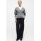 OBJECT wide leg pantalon OBJLISA van polyester zwart