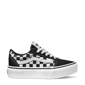 Ward-Checkerboard Platform sneakers  zwart/wit