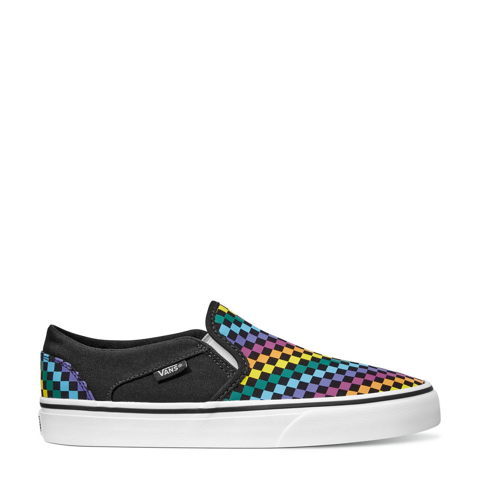 vans asher checkerboard slip on