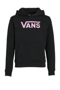 VANS hoodie Flying V met logo zwart/roze