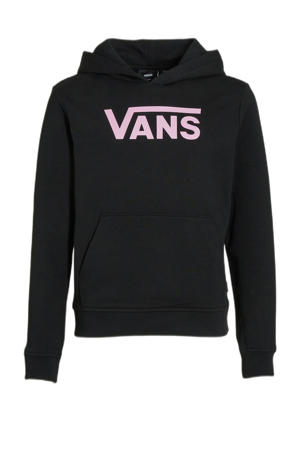 hoodie Flying V met logo zwart/roze