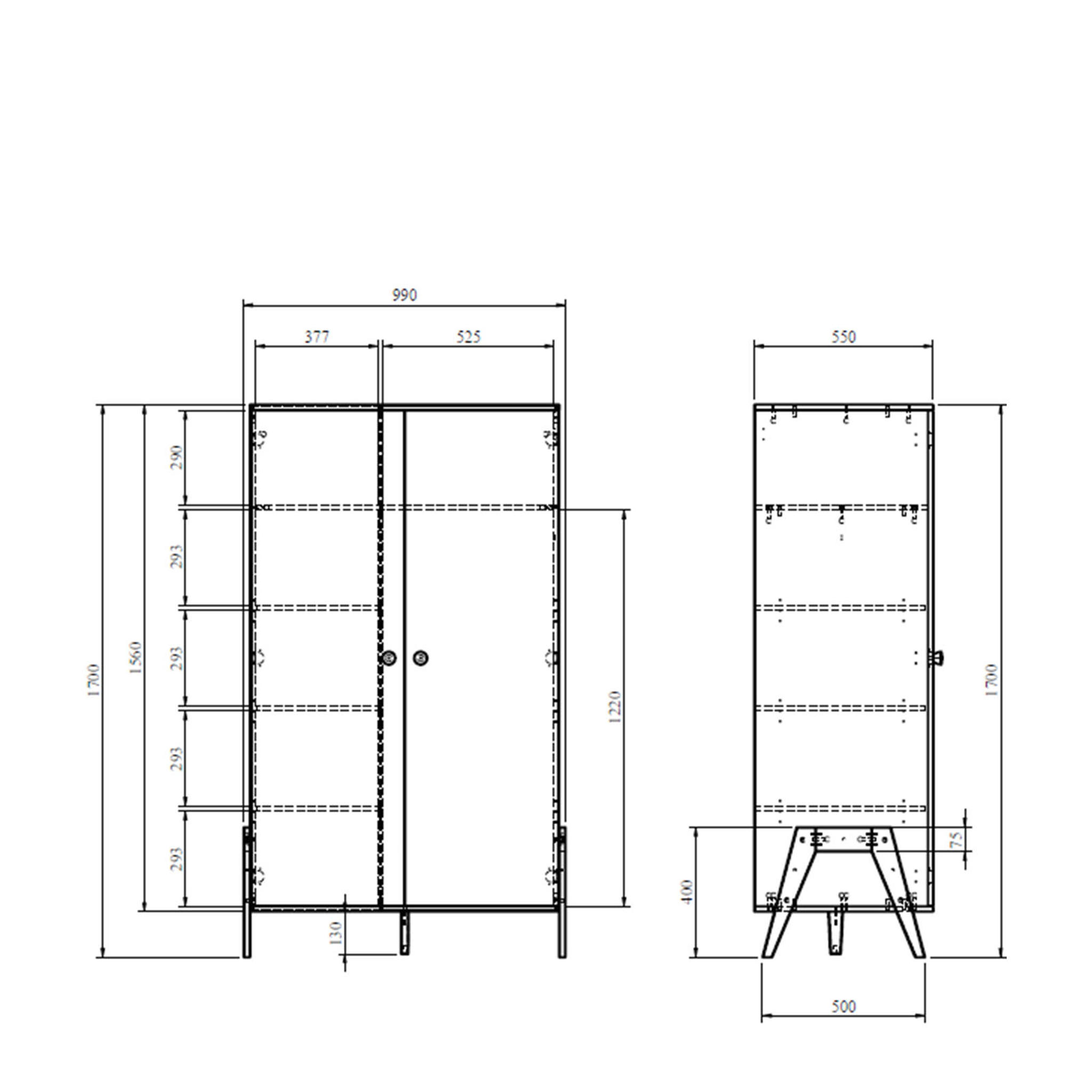 Wehkamp Home 2-deurs kledingkast Quinn - Afbeelding 5