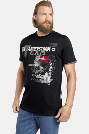T-shirt SÖLVE Plus Size zwart