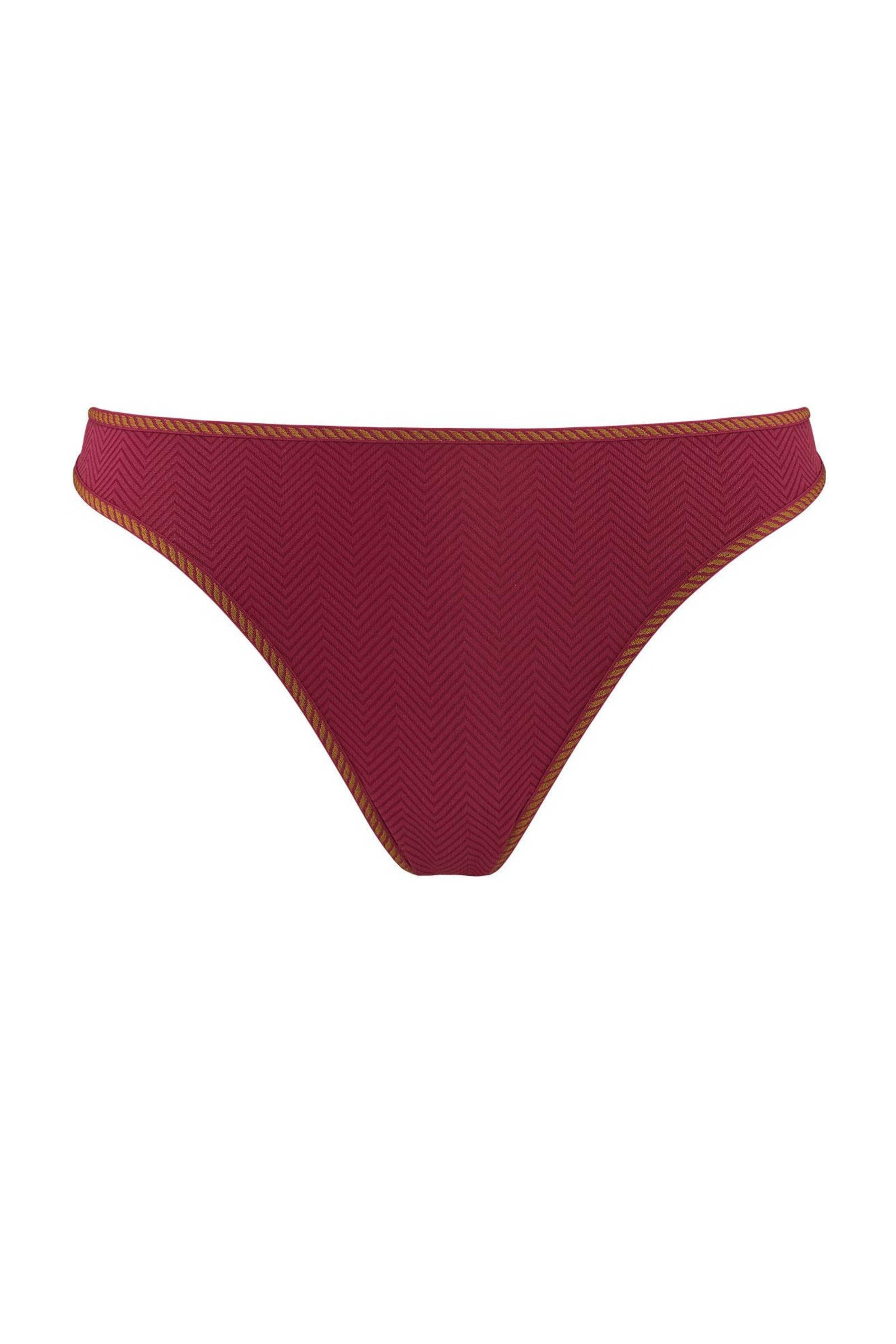 Marlies dekkers string Space Odyssey met visgraat dessin donkerrood