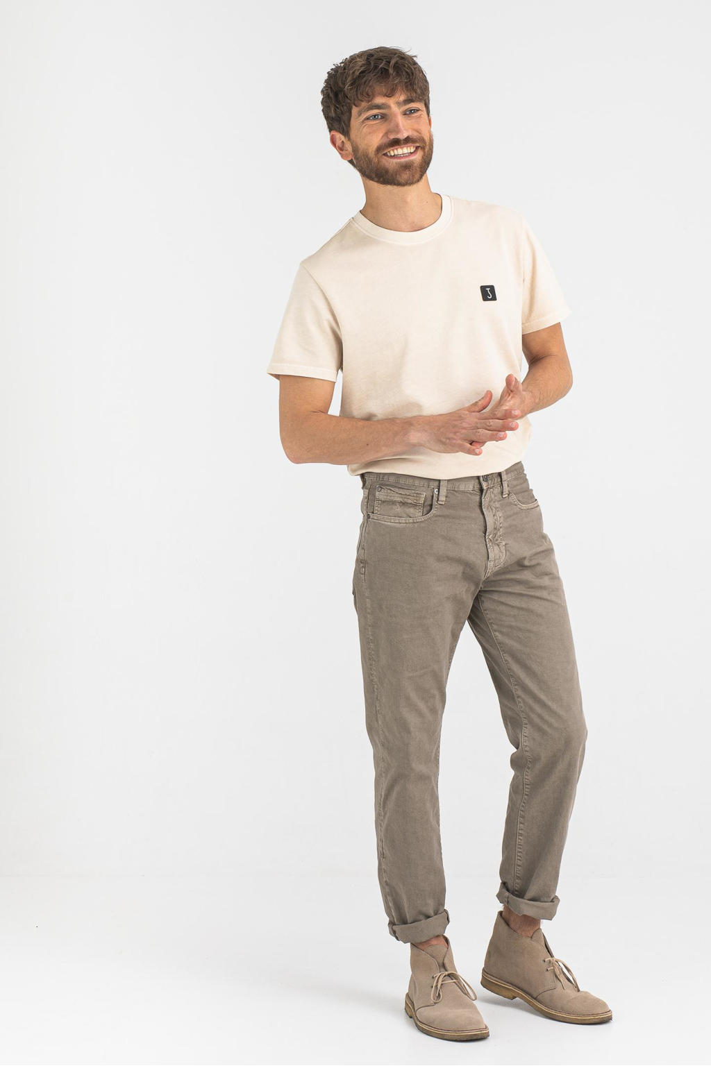 Butcher of Blue loose tapered fit jeans Stockton nato green