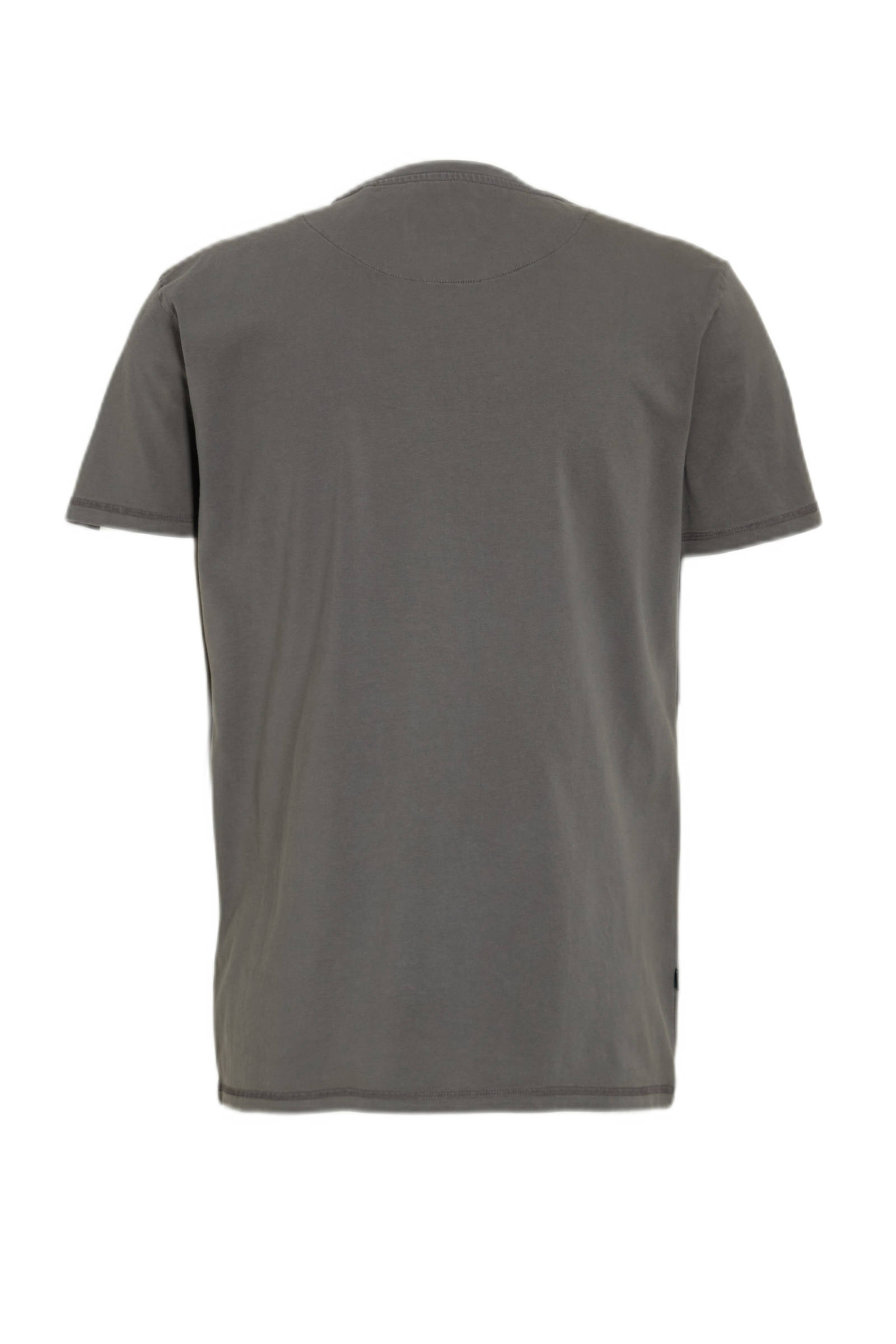 grey and blue t shirt