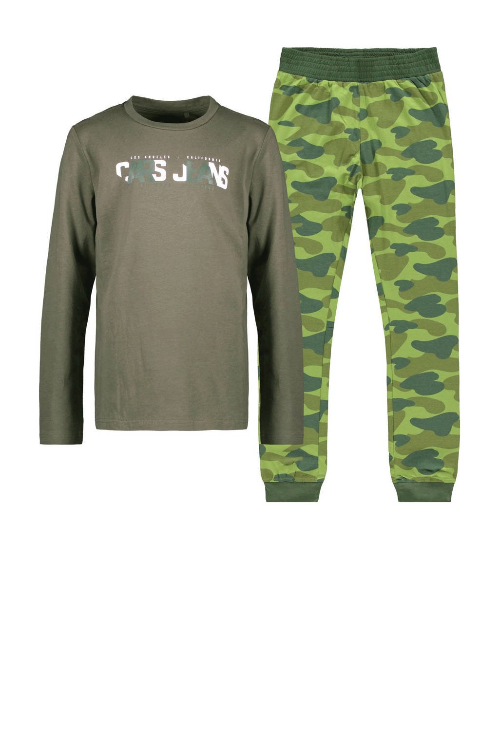 Cars   pyjama met camouflageprint groen/army groen