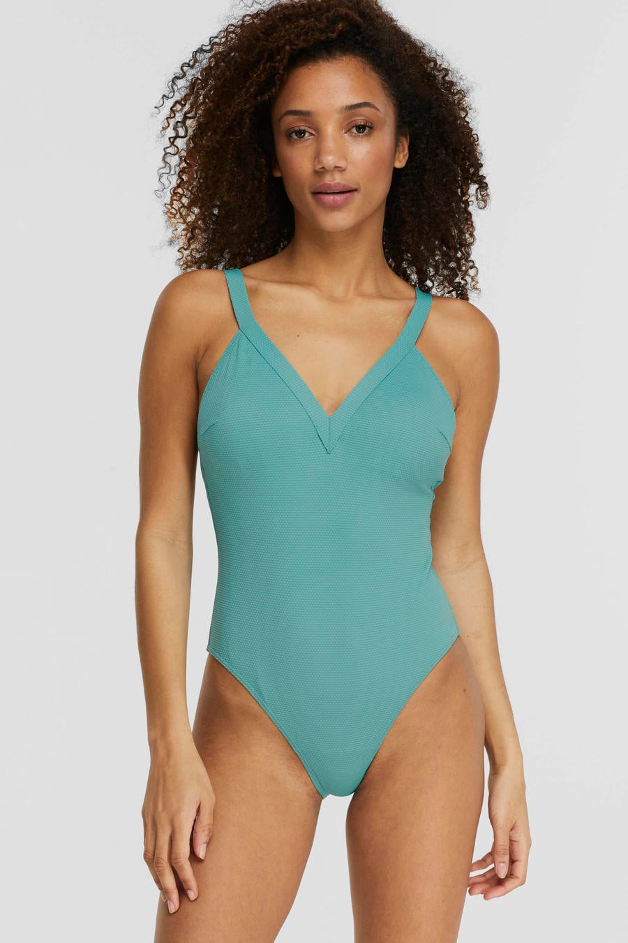 Shekini Badpak voor dames met ruches, V-hals, criss-cross buikcontrole, zwemkledij, stropdas, knoop, eendelig badpak, rok, zwart, L