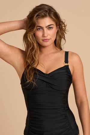 voorgevormde tankini bikinitop zwart
