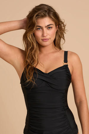 voorgevormde tankini bikinitop zwart