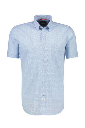 regular fit overhemd met all over print sky blue