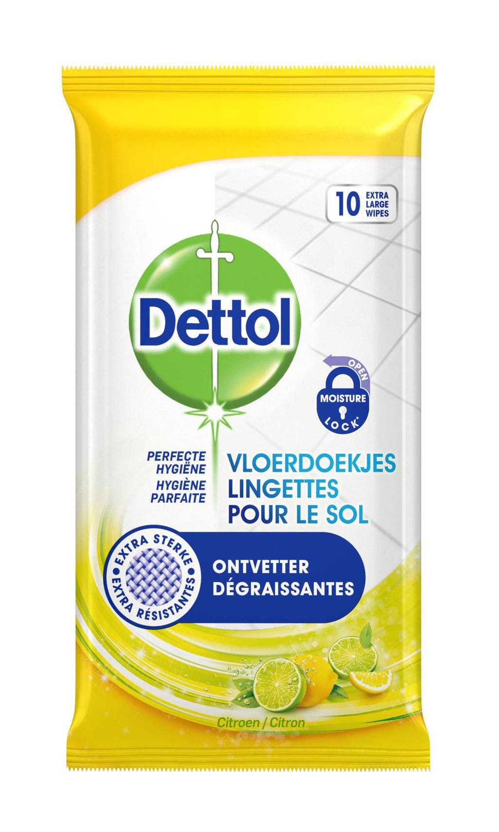 Dettol Vloervochtige Schoonmaakdoekjes Citrus