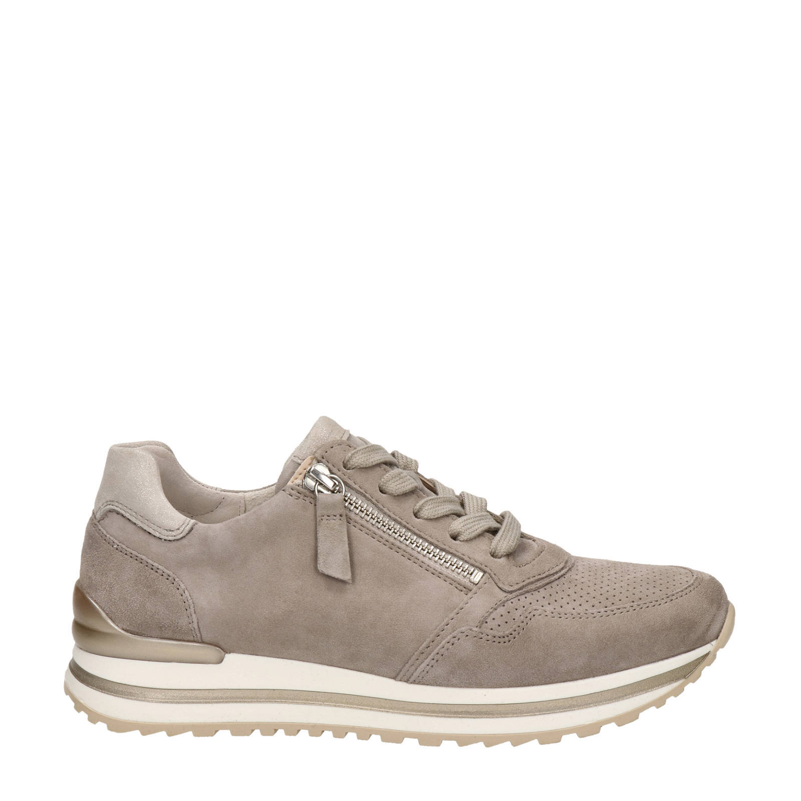 Gabor comfort suède sneakers beige | wehkamp