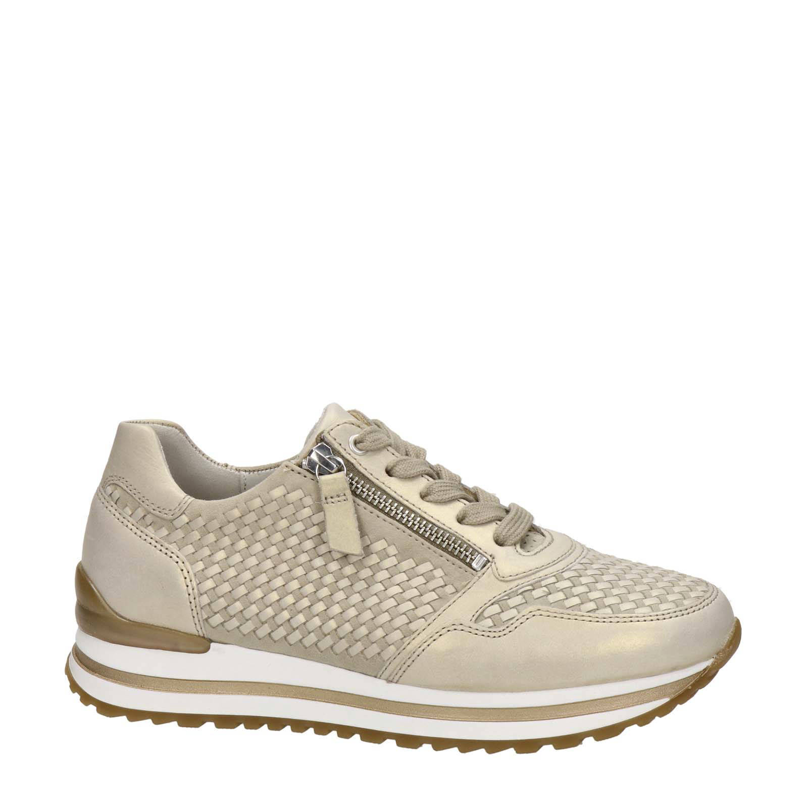 Gabor Turin leren sneakers beige | wehkamp