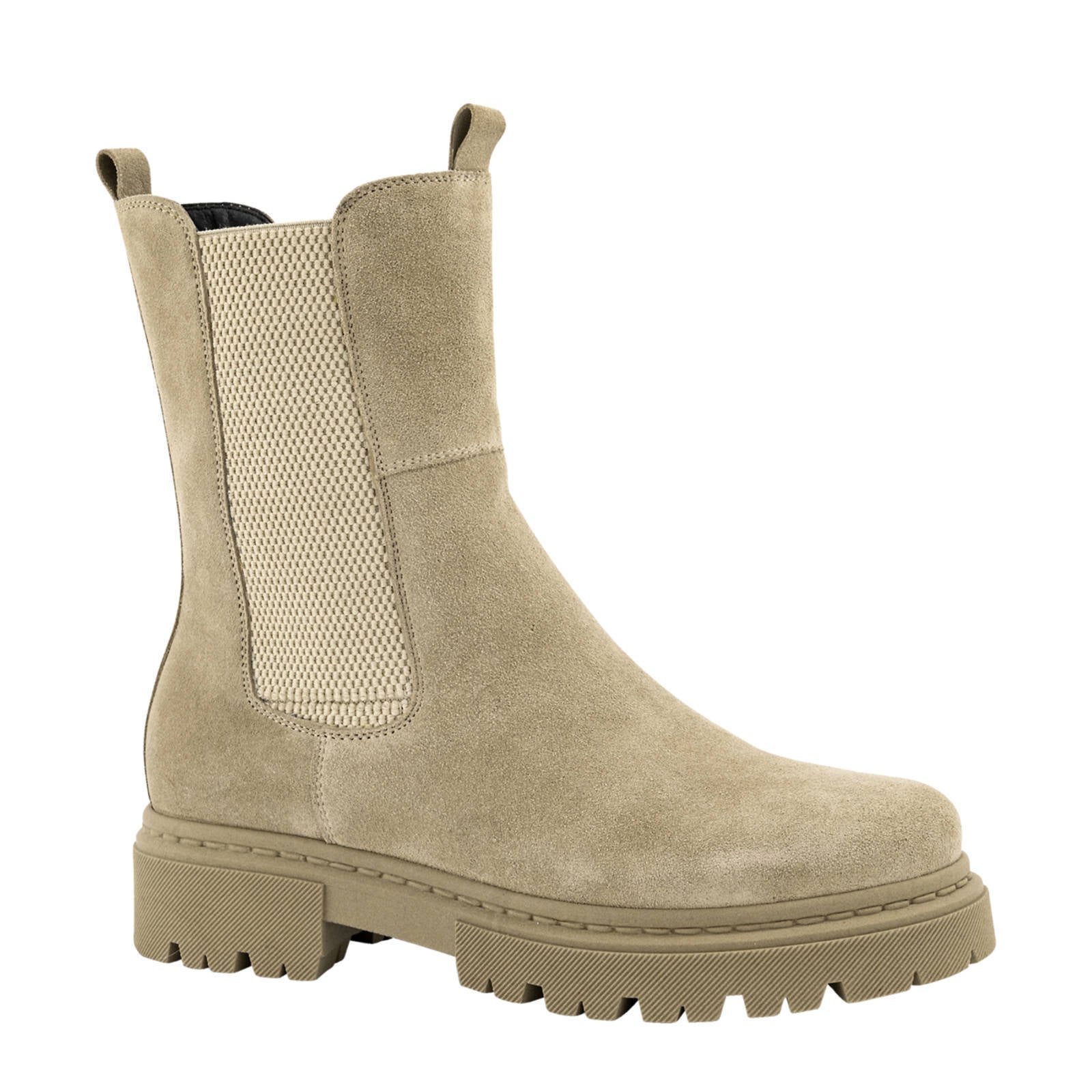 Oxmox suède chelsea boots beige | wehkamp
