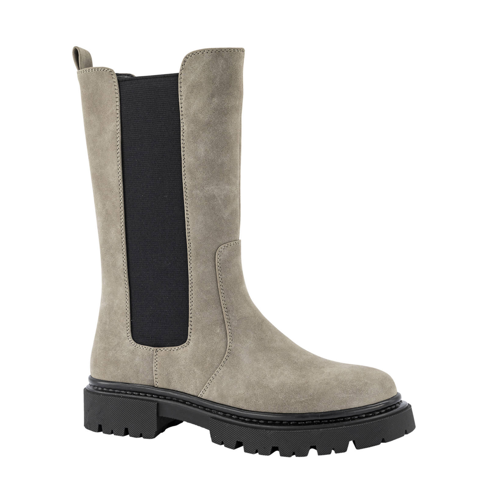 Oxmox hoge chelsea boots taupe | wehkamp