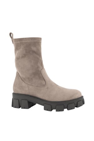   chunky enkelboots taupe