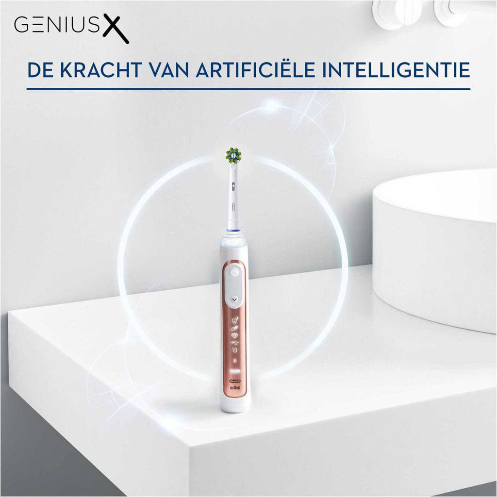 Meting welvaart deuropening Oral-B Genius X elektrische tandenborstel (roségoud) | wehkamp