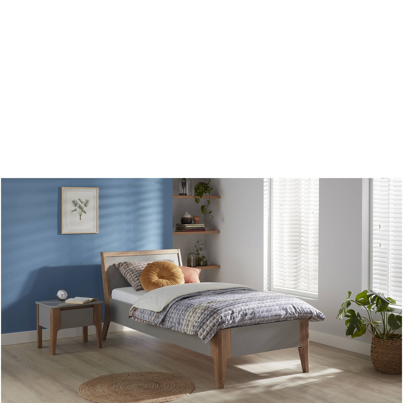 Beter Bed Select Bed Topaz Met Nachtkast 90 x 200 cm bruin+grijs online kopen